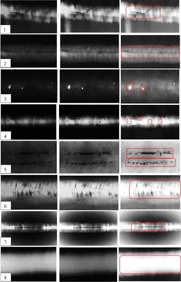Radiographic Testing (RT) Film Showing Weld Crack and Porosity
